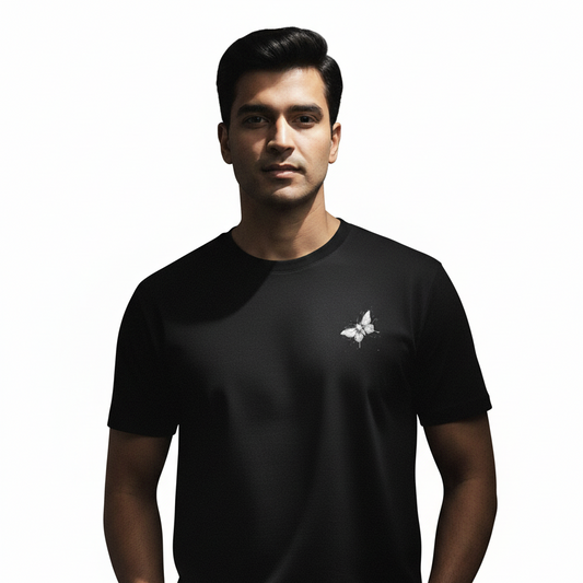 MOTH (Black) Unisex Stretch T-shirt