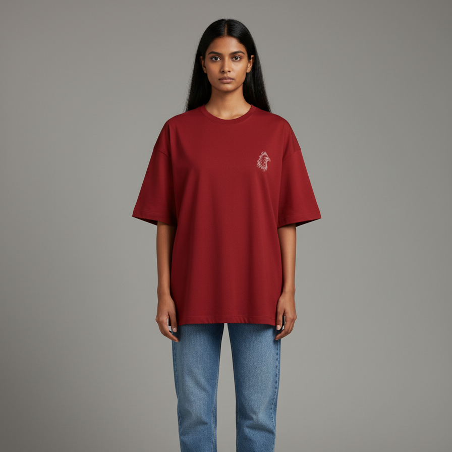 PHOENIX(Red)-Unisex Terry Oversized Tee