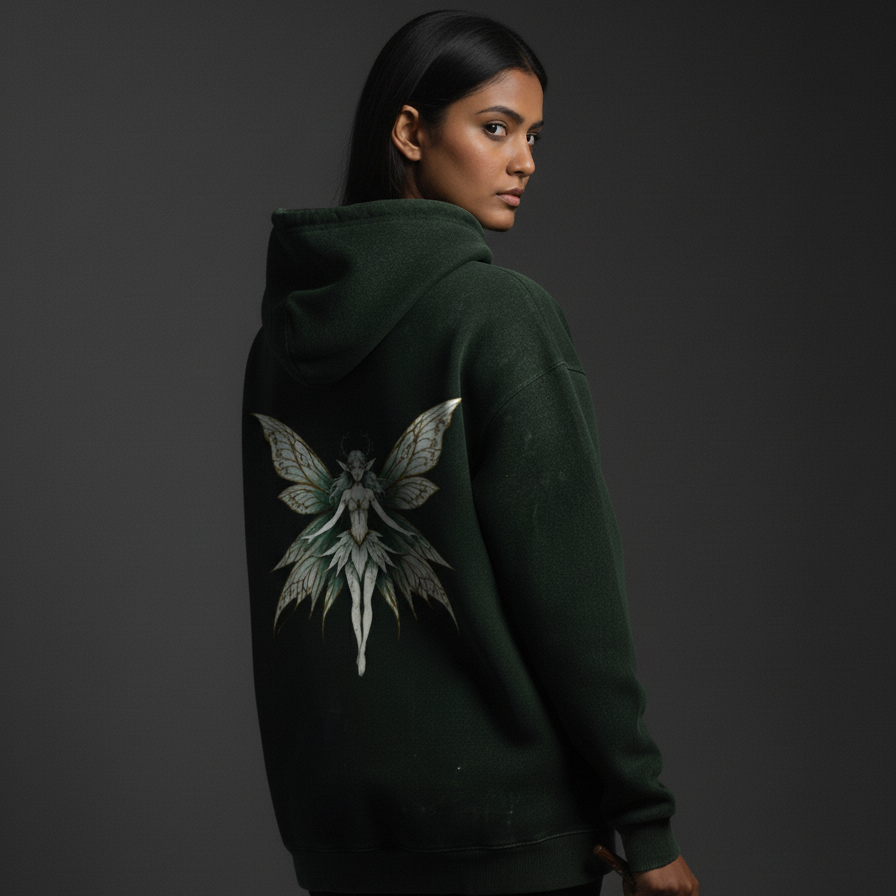 PIXIE (Bottlegreen) Unisex Acid Washed Hoodie