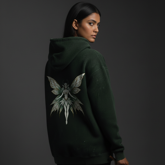 PIXIE (Bottlegreen) Unisex Acid Washed Hoodie