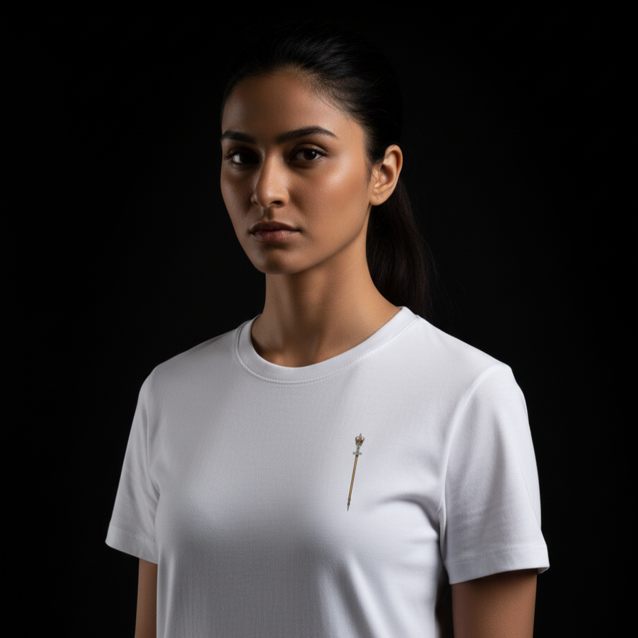 CROWN(White) Unisex Stretch T-shirt