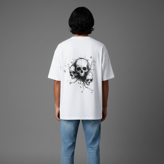 VINES(White)-Unisex Terry Oversized Tee