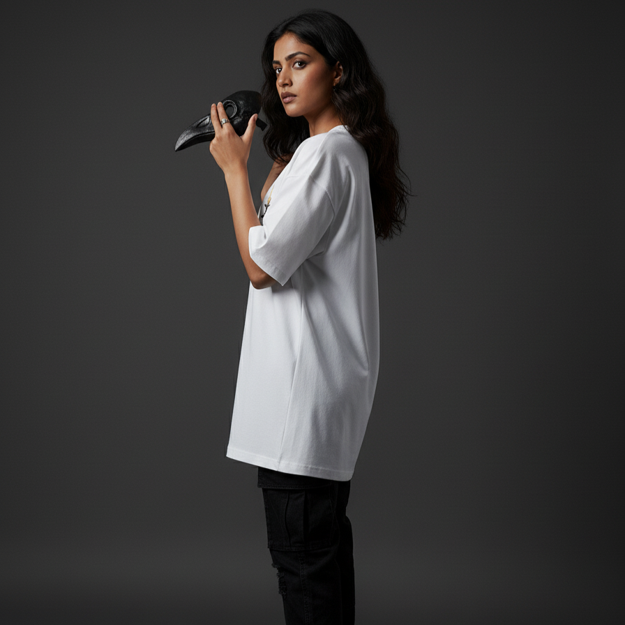 CATHEDRAL(White)-Unisex Terry Oversized Tee