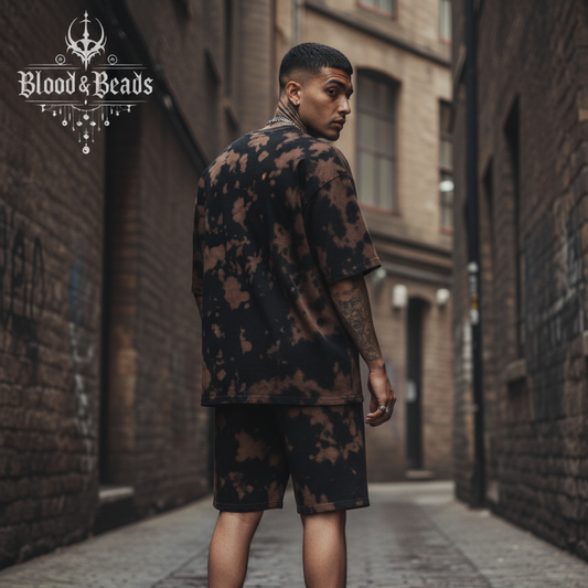 TERRA (Brown) Tie Dye Oversized Tee & Shorts Co-ord Set