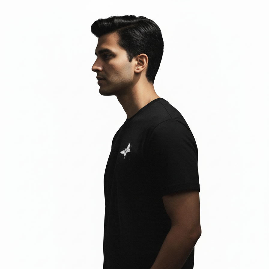 MOTH (Black) Unisex Stretch T-shirt