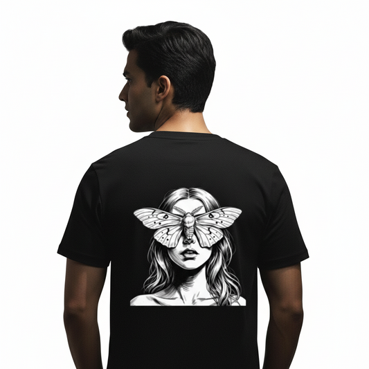 MOTH (Black) Unisex Stretch T-shirt