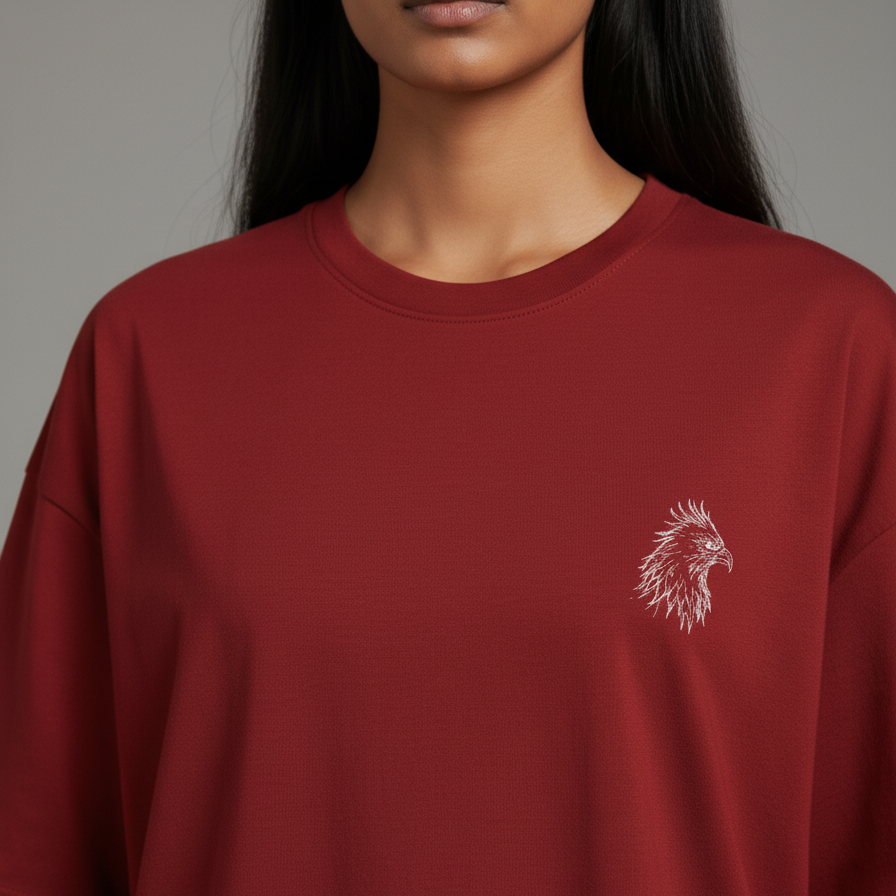 PHOENIX(Red)-Unisex Terry Oversized Tee