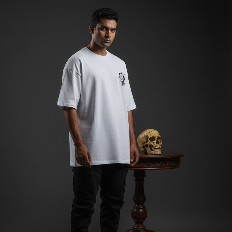 MISERY(White)-Unisex Terry Oversized Tee