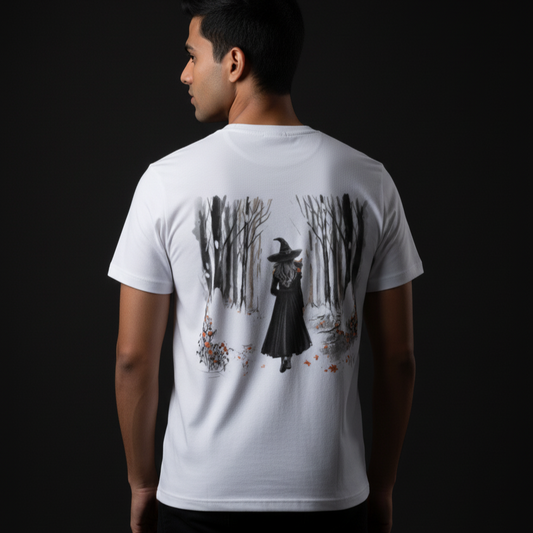 WITCH'S WALK(White) Unisex Stretch T-shirt