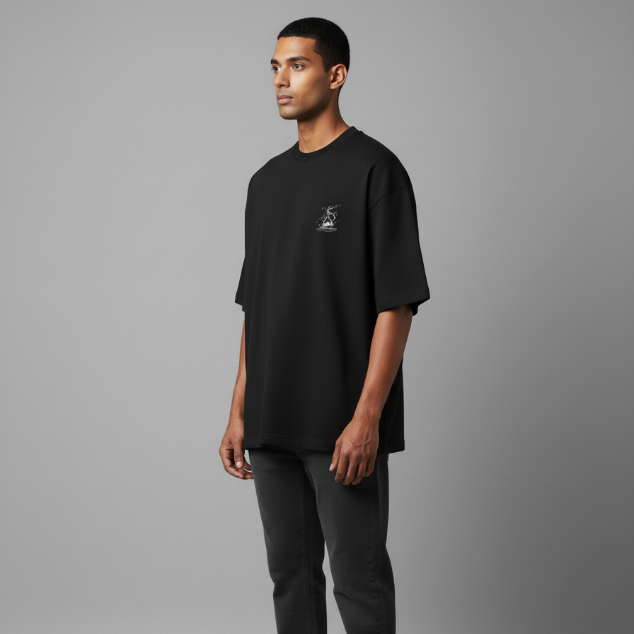 ALCHEMIST'S GARDEN (Black)-Unisex Terry Oversized Tee