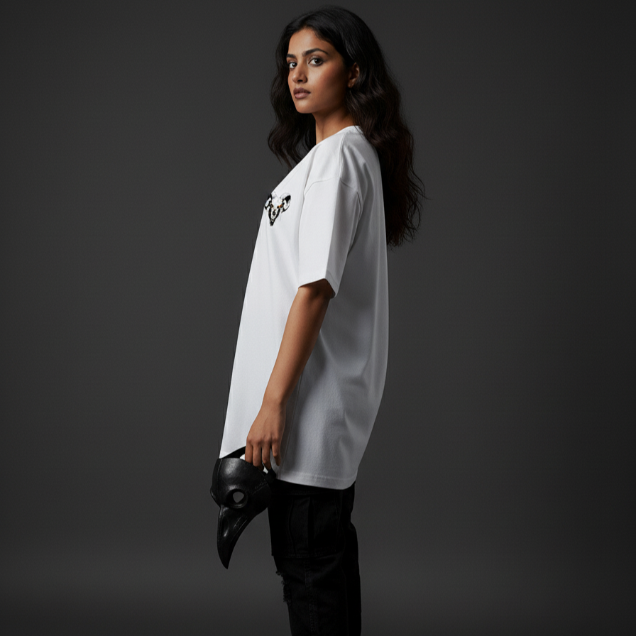 RAM(White)-Unisex Terry Oversized Tee