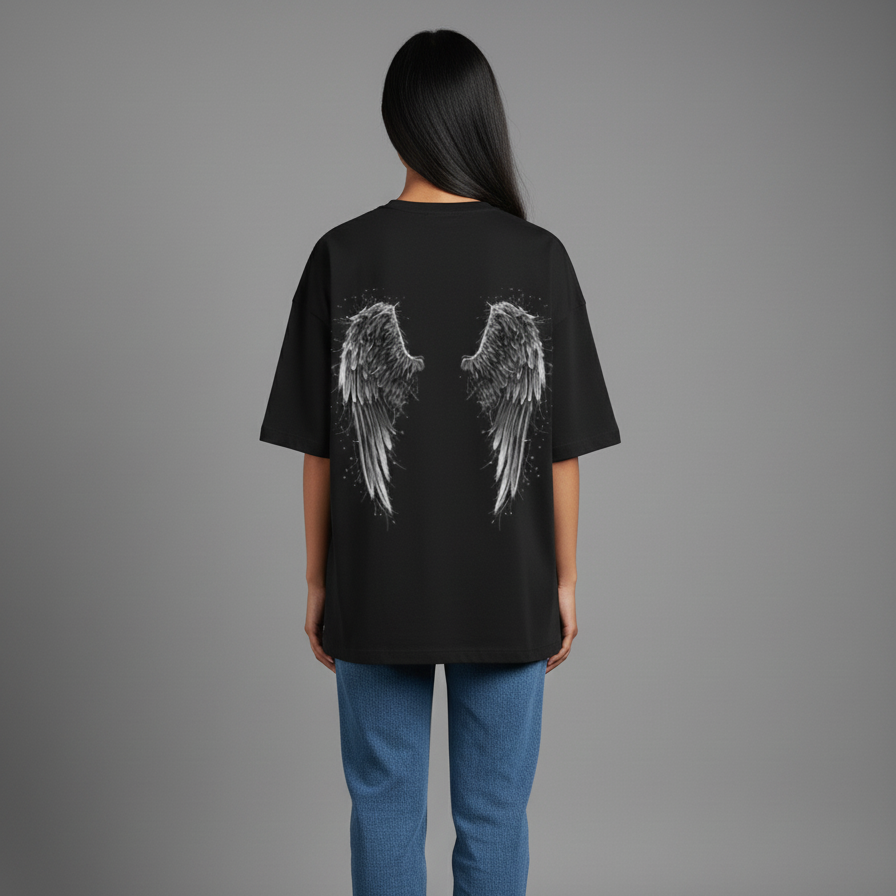 PINION(Black)-Unisex Terry Oversized Tee