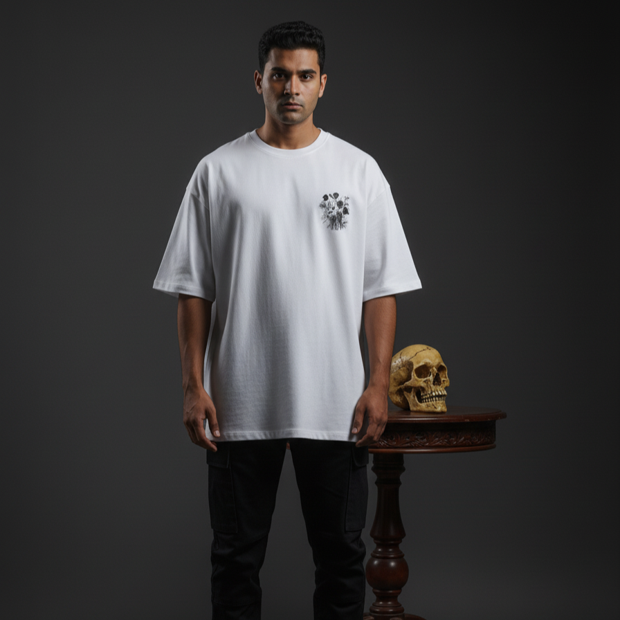 MISERY(White)-Unisex Terry Oversized Tee