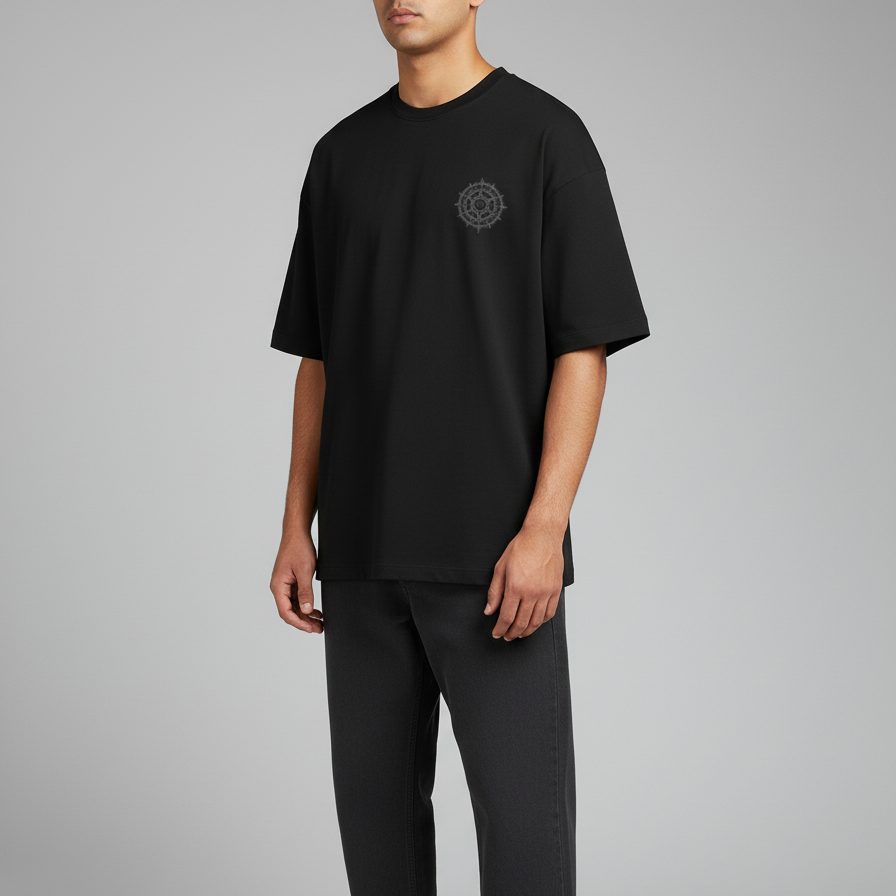 KALI (Black)-Unisex Terry Oversized Tee