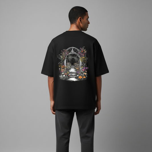 ALCHEMIST'S GARDEN (Black)-Unisex Terry Oversized Tee
