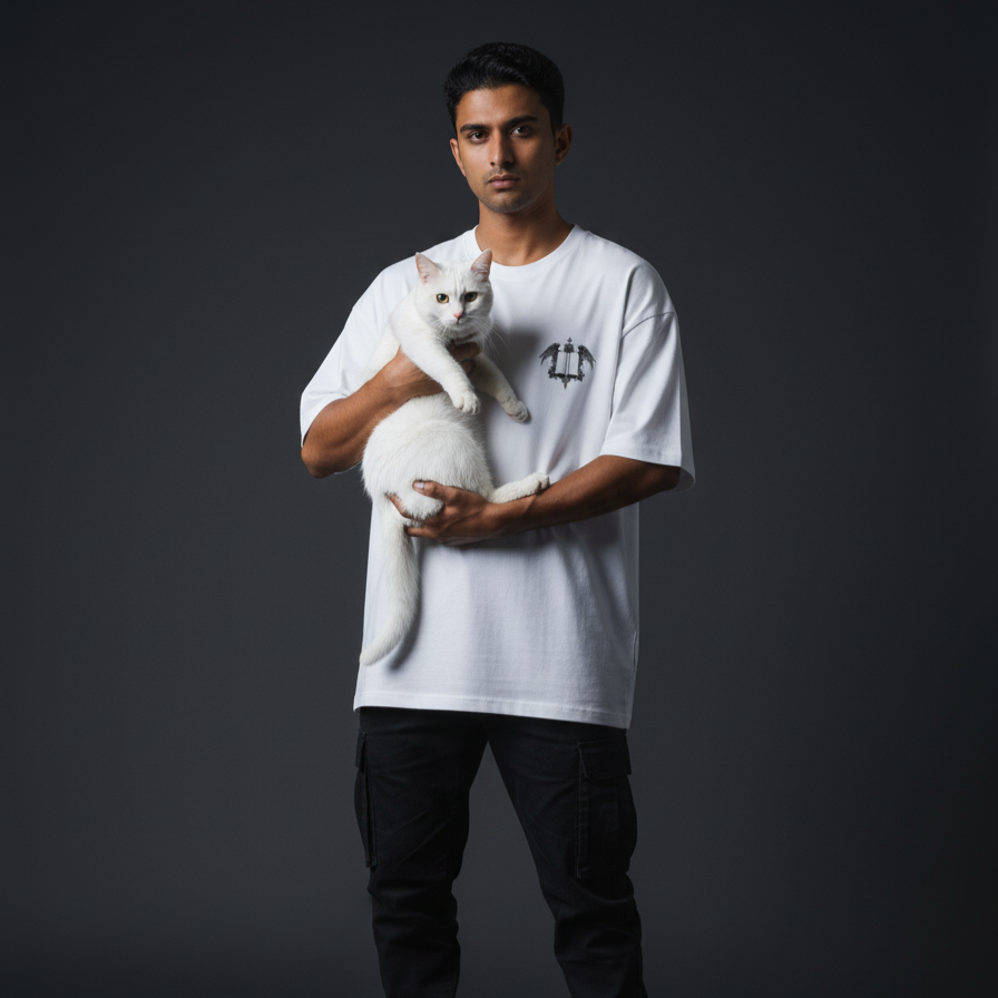 SERAPH(White)-Unisex Terry Oversized Tee