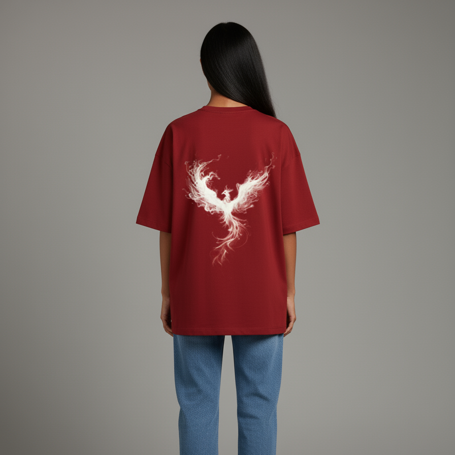 PHOENIX(Red)-Unisex Terry Oversized Tee