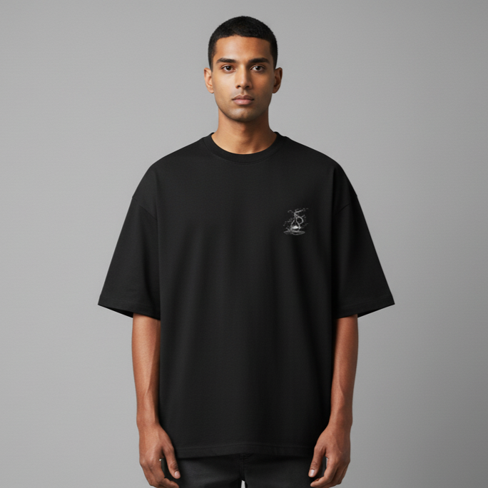ALCHEMIST'S GARDEN (Black)-Unisex Terry Oversized Tee