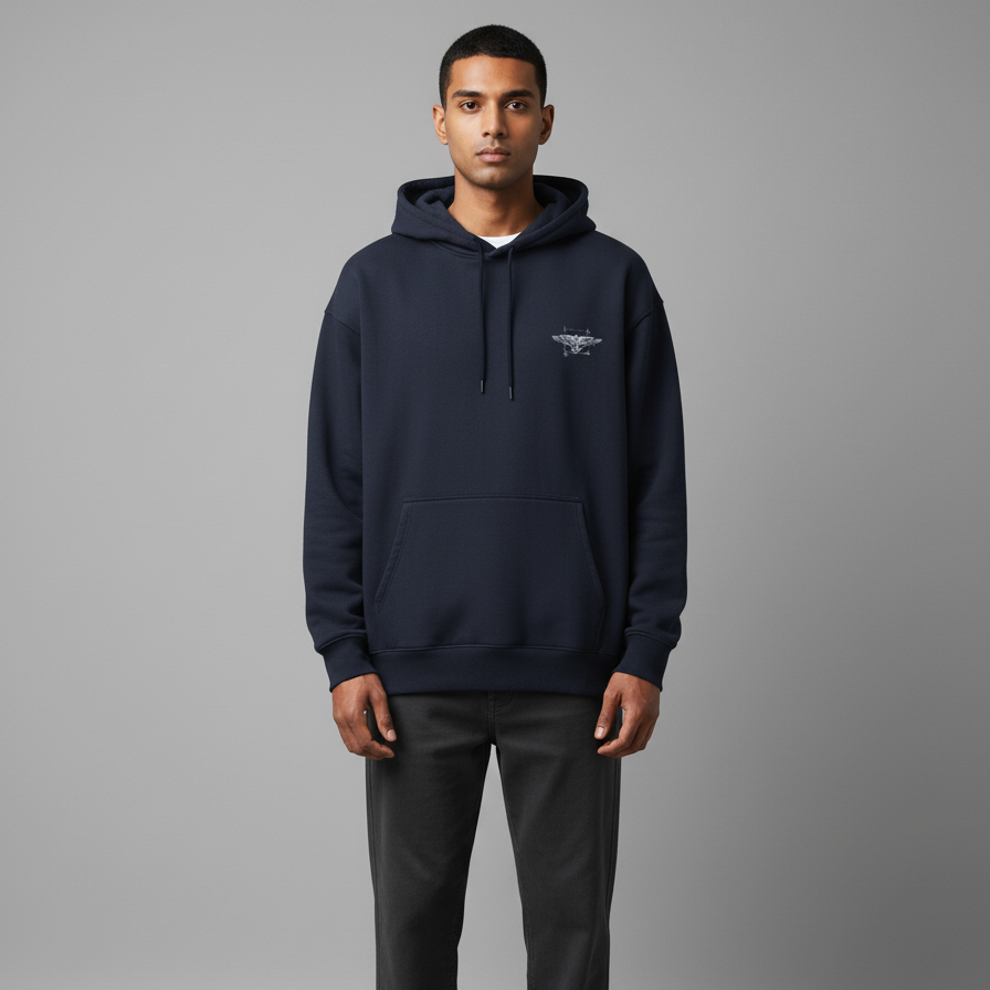 PREMONITION (Navy Blue) Unisex Oversized Hoodie